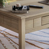 Wood Coffee Table With Storage Drawer Solid Pine Wax Living Room Furniture