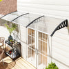 Door Canopy Outdoor Awning Rain Shelter for Window Porch 303x96 Clear