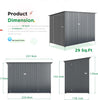 Galvanized Steel Garden Storage Shed Metal Lockable Outdoor Bike Shed with Doors