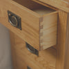 Baysdale Rustic Oak 3 Drawer Bedside Cabinet / Bedroom Lamp Table / Nightstand