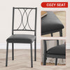 5PCS Wooden Dining Table Set for 4,Kitchen Table&Chairs Set w/Upholstered Seats