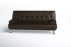 3 Seater Sofa Bed Faux Leather Or Fabric Chrome Metal Legs Sofabed Clic Clac