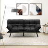 2 Seat Convertible Loveseat Sofa Bed Memory Foam Sleeper Couch 3-level Adjust