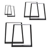 2x Industrial H71mm Steel Coffee Table Legs Trapezium Trapezoid Shape Bench Desk