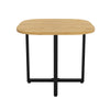 4 Seater Dining Table and Chairs Set Square Wooden Kitchen Table Metal Legs Oak