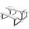 Outdoor Picnic Table and Bench Set Heavy-Duty Garden Furniture Gathering/Party