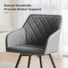 2 Swivel Faux Leather Dining Chairs Rotatable Metal Legs Kitchen Chairs Modern