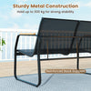 Outdoor Conversation Set with 2 Storage Compartments-Black