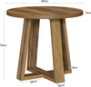80cm Round Dining Table for 2-4, Farmhouse Wood Kitchen Table Small Coffee Table
