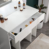 Dressing Table with LED Mirror Modern Makeup Desk Vanity Table Set + Stool White