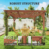 3.3 x 3.3 m Wooden Graden Pergola Gazebo Grape Trellis with Stable Structure