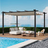 4x3m Metal Pergola Gazebo Patio Sun Shelter Retractable Canopy Patio Gazebo Shed