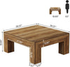 39.4-Inch Square Coffee Table for Living Room, Farmhouse Center Cocktail Table
