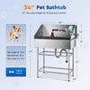 CO-Z 34" 860CM Pet Dog Cat Grooming Bath Tub Wash Station Stainless Steel Shower