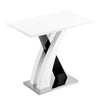 Axara High Gloss Bar Table Rectangular In White And Black
