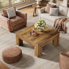 39.4-Inch Square Coffee Table for Living Room, Farmhouse Center Cocktail Table