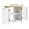 Bathroom Under Sink Cabinet with Adjustable Shelf, White
