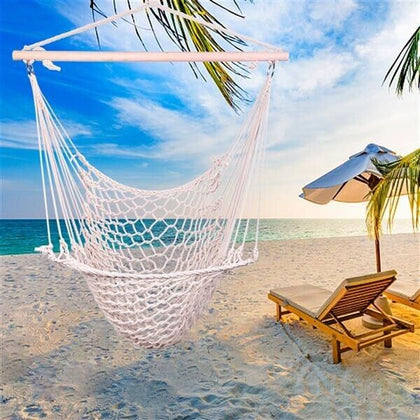 *New* Hanging Rope Air/Sky Chair Swing Colour Beige - Quildinc