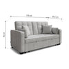 Sofa Bed KINSLEY 3-Seater, Fold-Out Bed & Cup Holder DAKO®