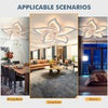 RGB LED Ceiling Fan Lights with Remote Control Dimmable Reversible 6 Speeds Fan