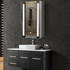 LED Bathroom Mirror Cabinet with Shaver Socket Demister Sensor Lights Vertically