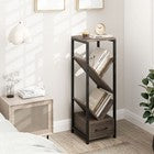 2 Pcs Wooden Display Shelves Tall Narrow Bookcase for Small Space