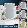 White Dressing Table With Hollywood LED Mirror and Stool Vanity Makeup Desk