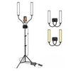 45W Dimmable Double Arm LED Light Tripod Stand Kit Video Studio Phone Holder