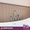 Traditional Spoutford Chrome Bath Filler Shower Mix Tap Brass Lever Deck Mount