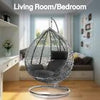 Rattan Swing Egg Chair Hanging Garden Hammock + Cushion & Stand Outdoor Indoor