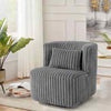 Grey Cuddle Chair Accent Comfy Fleece Round Tub Armchair NO SWIVEL!!