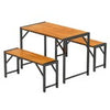 3-Pieces Patio Dining Set for 4 People-Natural
