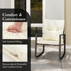 Wicker Patio Furniture Set 3-Piece Rocking Bistro Set Porch Chair Set