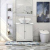 Bathroom Under Sink Cabinet | 2 Door White Under Sink Storage | Cupboard Unit