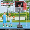 Outdoor 7.5-10 FT Height Adjustable Basketball Goal System with Wheels