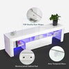 LED TV Stand Cabinet Unit Modern 2 Drawer MDF Entertainment RGB Lights White