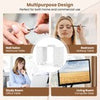 Manicure Table Nail Desk Nail Tech Table Station with 8 Metal Legs-White