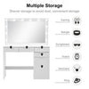 Dressing Table With Led Mirror Drawers Stool Set Makeup Desk Vanity Table Lights