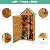 Outdoor Storage Shed Wooden Garden Tool Utility Cabinet Waterproof Asphalt Roof