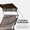 2x Garden Folding Chair Portable Beach Camping Canopy Recliner Sun Lounger