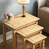 Nest of Tables Corona 3 Piece Set Solid Pine Wood Side End Living Room Table
