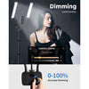 45W Dimmable Double Arm LED Light Tripod Stand Kit Video Studio Phone Holder
