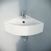 Small Quarter Corner Basin Sink Wall Mounted with Mono Mixer Tap | Tulla