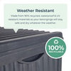 Garden Storage Box Plastic Outdoor Lock Lid Large 336L Patio Container Wheels
