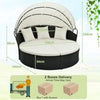 Wicker Daybed Patio Round Daybed Separated Seating Sectional Sofa
