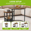 Coffee Table for living room Set of 2 Small Round Tables with Storage Side Table