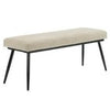 Large Beige Upholstered Dining Bench - 120cm - Seats 2 - Colbie CLB017A