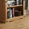 Corona Tall Bookcase Large Display Unit Solid Mexican Pine Wood By Home Discount