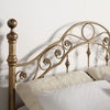BRUSHED ANTIQUE BRASS METAL BED FRAME - SMALL DOUBLE - KING