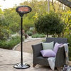 Freestanding Electric Patio Heater Outdoor Garden Heating Halogen 2kW Heatlab